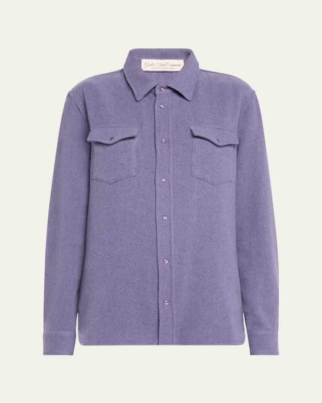 Cashmere Button-Front Shirt
